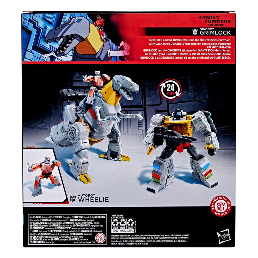 The Transformers: The Movie Studio Series Leader Class Actionfigur Dinobot Grimlock & Autobot Wheelie 22 cm - Versand: 5-7 Tage nach Bestellung