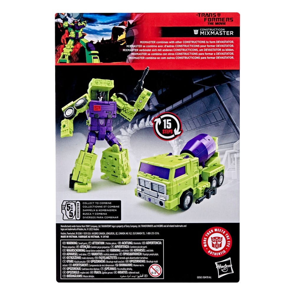 The Transformers: The Movie Studio Series Voyager Class Actionfigur Constructicon Mixmaster 16 cm - Versand: 5-7 Tage nach Bestellung