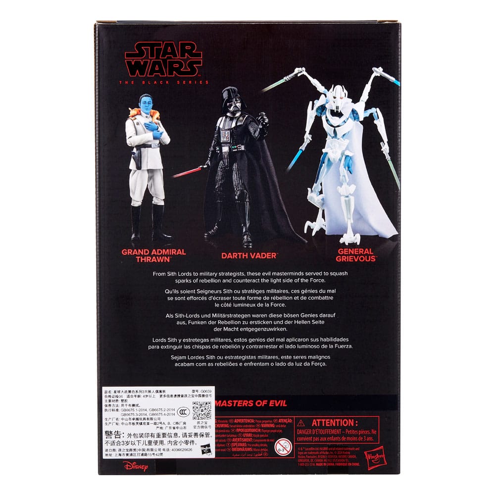 Star Wars Black Series Actionfiguren 3er-Pack Masters of Evil 15 cm - Preorder - ETA: 08.09.2025