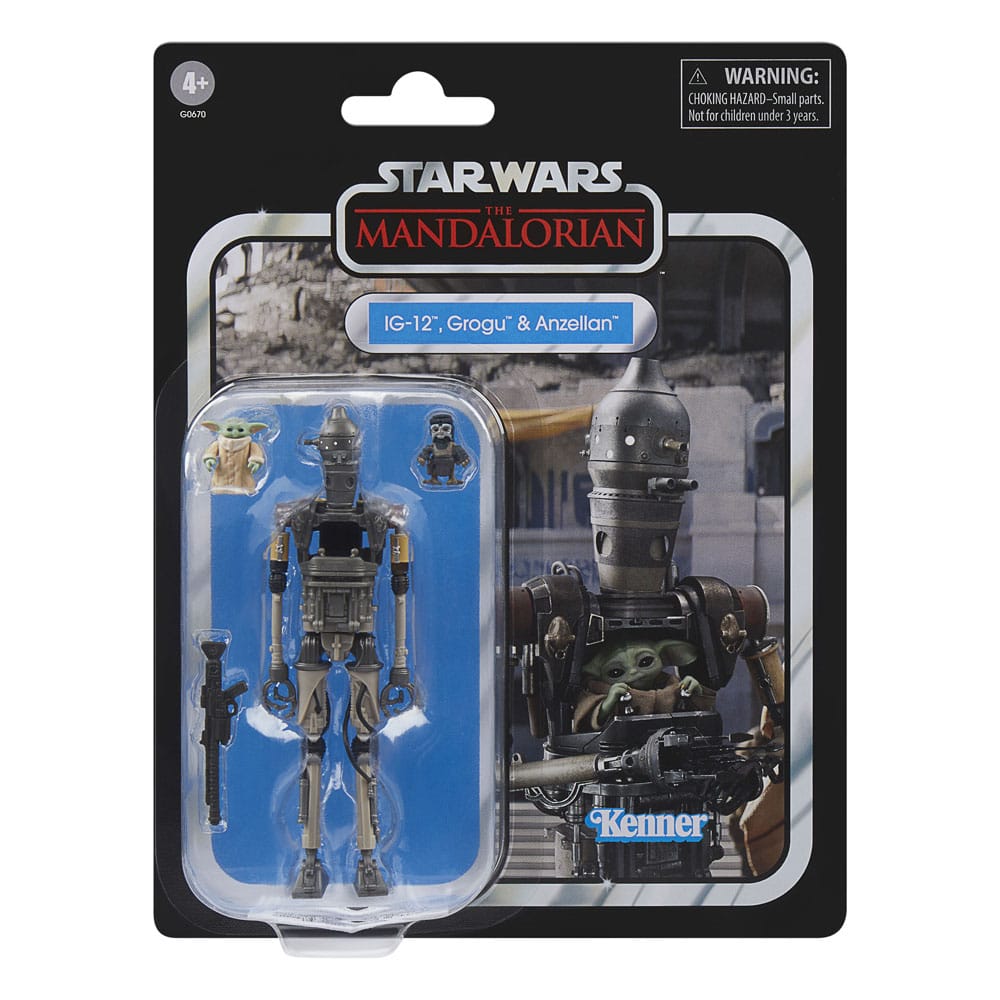 Star Wars: The Mandalorian Vintage Collection Actionfiguren 3er-Pack IG-12, Grogu & Anzellan 10 cm - Versand: 5-7 Tage nach Bestellung