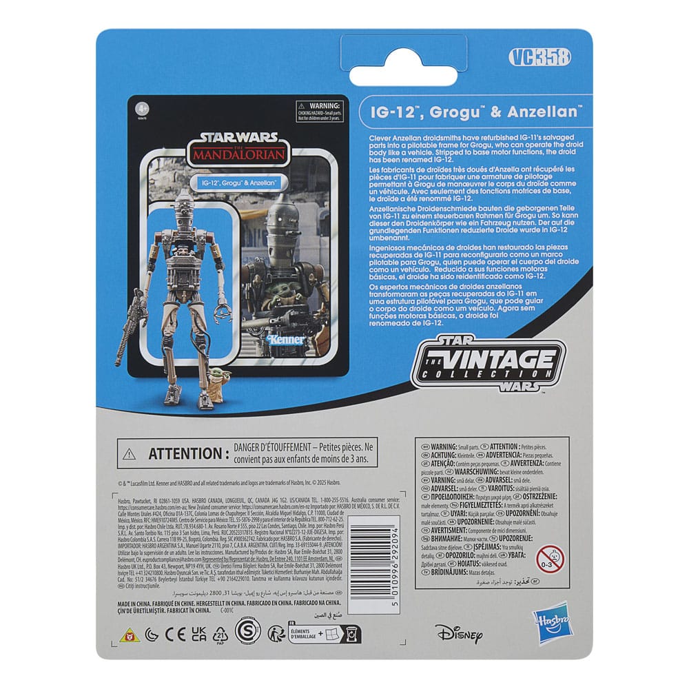 Star Wars: The Mandalorian Vintage Collection Actionfiguren 3er-Pack IG-12, Grogu & Anzellan 10 cm - Versand: 5-7 Tage nach Bestellung