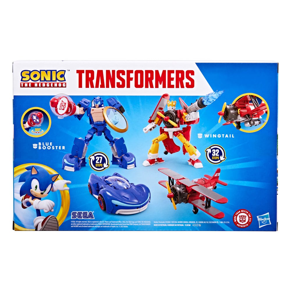 Sonic the Hedgehog x Transformers Actionfiguren 2er-Pack Wingtail & Blue Booster 13 cm - Versand: 5-7 Tage nach Bestellung