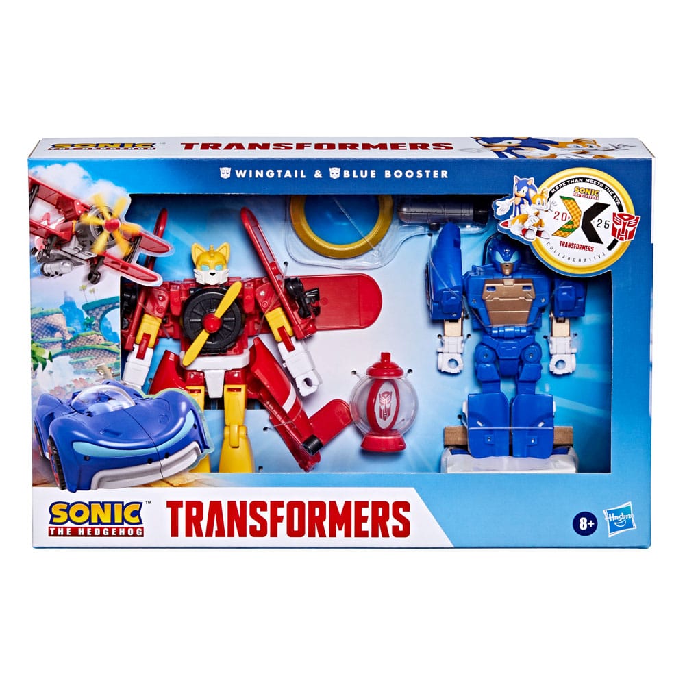 Sonic the Hedgehog x Transformers Actionfiguren 2er-Pack Wingtail & Blue Booster 13 cm - Versand: 5-7 Tage nach Bestellung