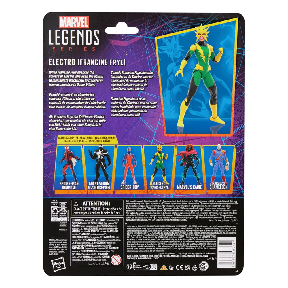 Spider-Man Marvel Legends Retro Actionfigur Electro (Francine Frye) 15 cm - Versand: 5-7 Tage nach Bestellung