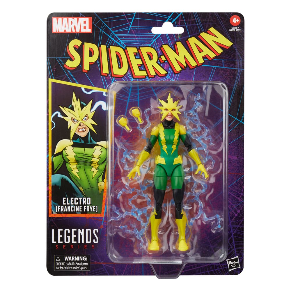 Spider-Man Marvel Legends Retro Actionfigur Electro (Francine Frye) 15 cm - Versand: 5-7 Tage nach Bestellung