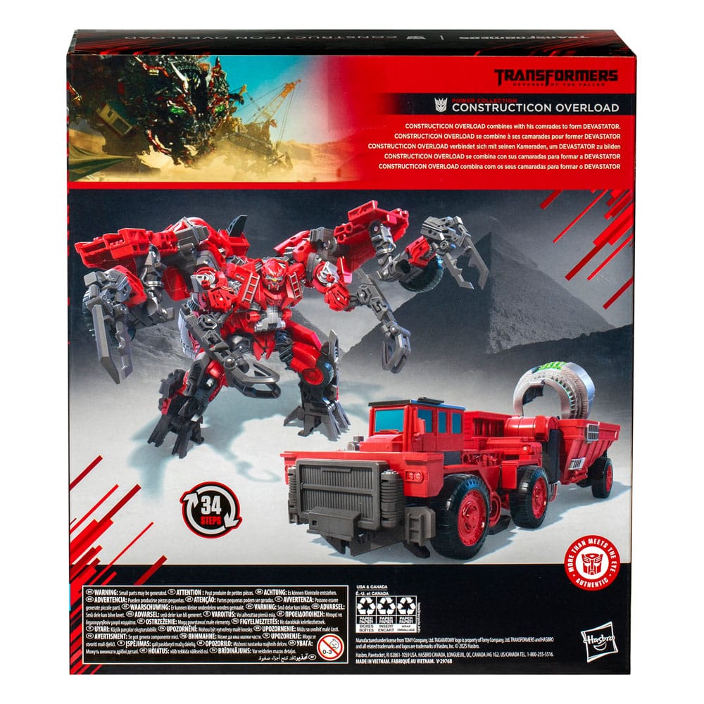 Transformers - Die Rache Studio Series Leader Class Actionfigur Power Collection Constructicon Overload 22 cm - Versand: 5-7 Tage nach Bestellung