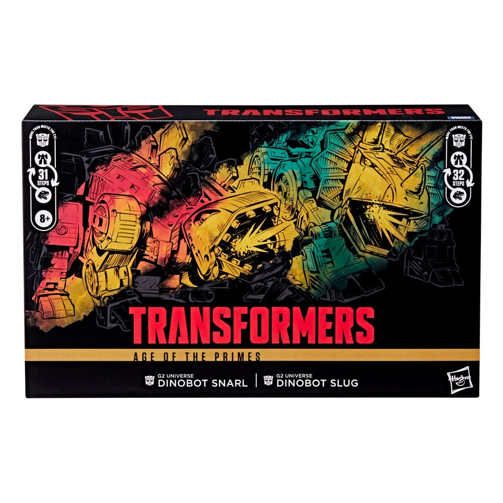 Transformers Age of the Primes Leader Class Actionfiguren 2er-Pack G2 Universe Dinobots Snarl & Slug 19 cm - Preorder - ETA: 25.10.2025