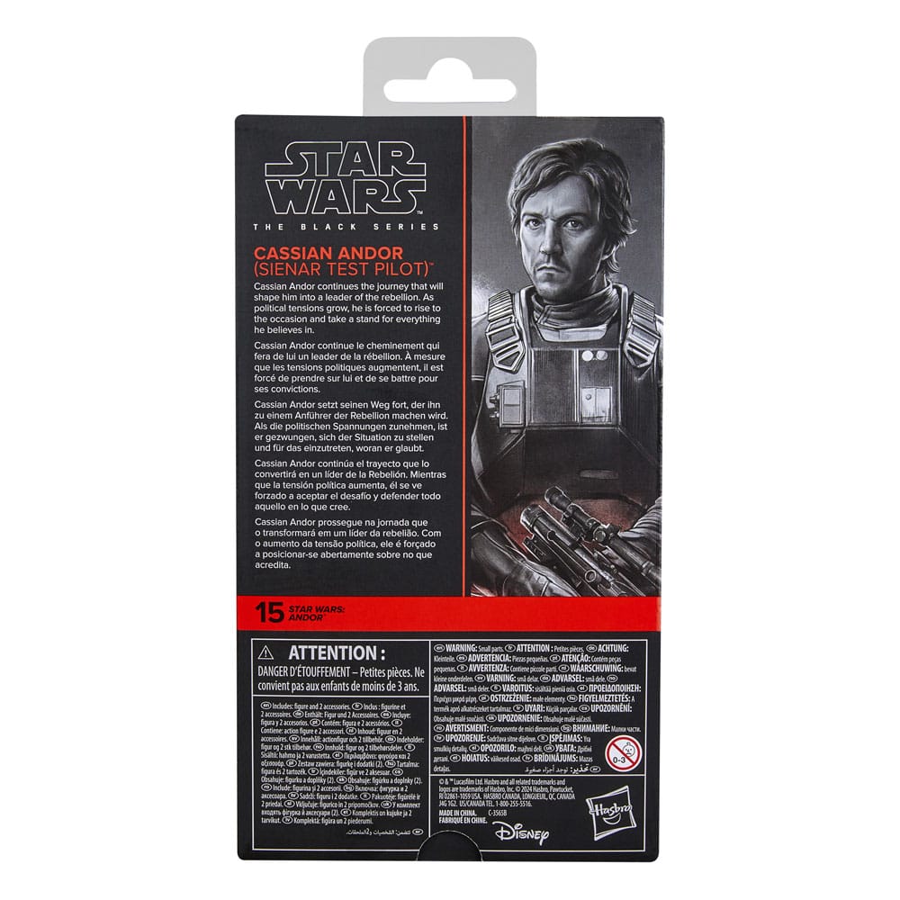 Star Wars: Andor Black Series Actionfigur Cassian Andor (Sienar Test Pilot) 15 cm - Versand: 5-7 Tage nach Bestellung