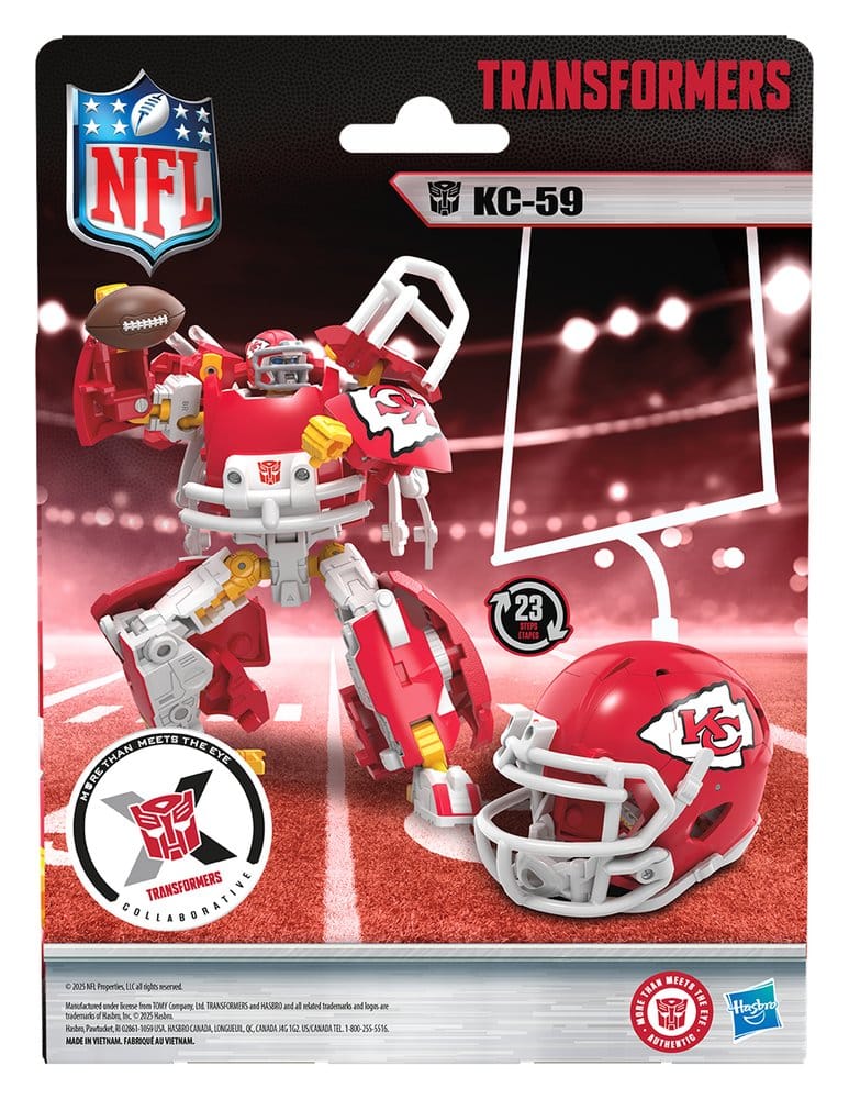 Transformers x NFL Actionfigur Kansas City Chiefs: KC-59 14 cm - Versand: 7 Tage nach Bestellung
