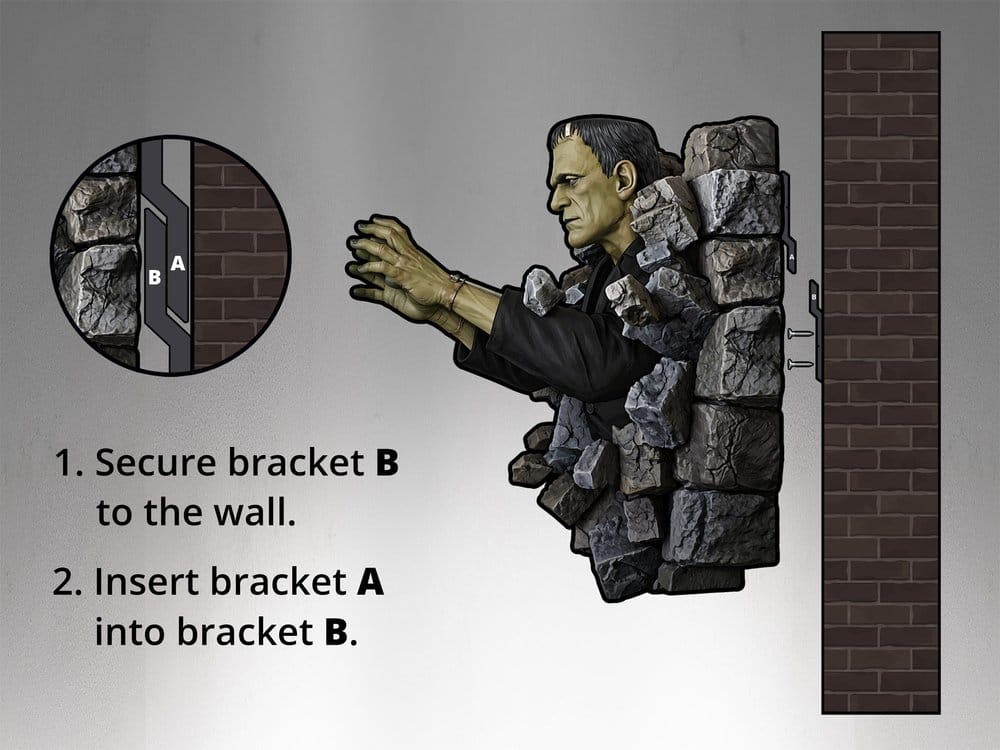 Frankenstein Wand-Skulptur 1/1 Boris Karloff als Frankensteins Monster 94 x 94 cm - Preorder - ETA: 25.02.2027