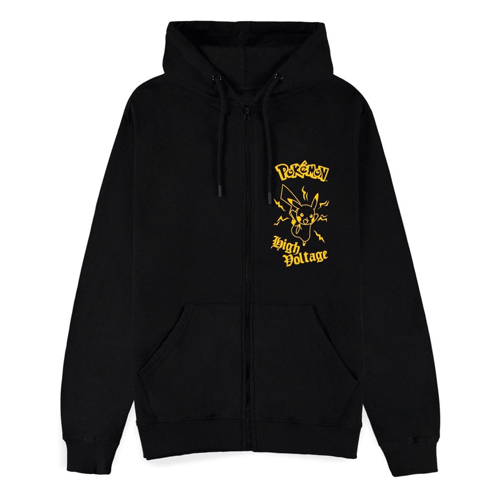 Pokémon Kapuzenpullover mit Reißverschluß Pikachu Voltage Größe L - Versand: 5-7 Tage nach Bestellung