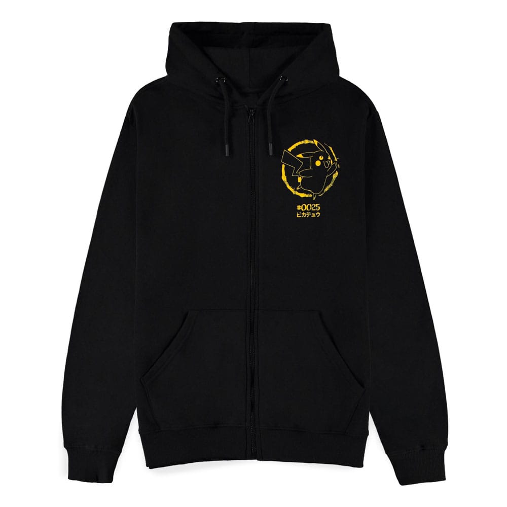 Pokémon Kapuzenpullover mit Reißverschluß Pikachu Thunderstrike Größe XL - Versand: 5-7 Tage nach Bestellung