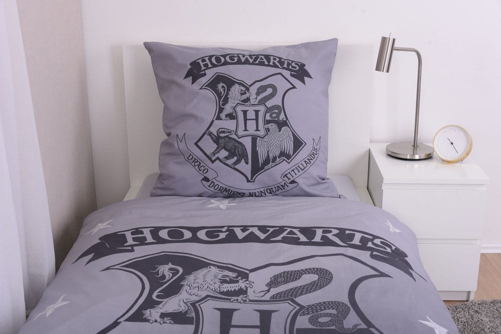 Harry Potter Bettwäsche Grau 135 x 200 cm / 80 x 80 cm - Versand: 5-7 Tage nach Bestellung