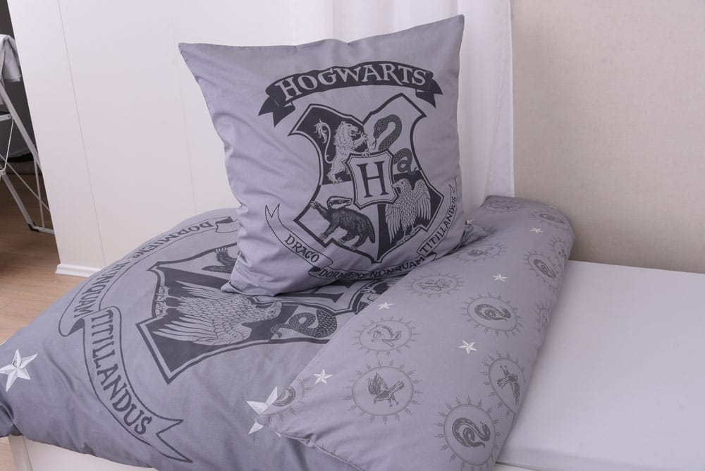 Harry Potter Bettwäsche Grau 135 x 200 cm / 80 x 80 cm - Versand: 5-7 Tage nach Bestellung