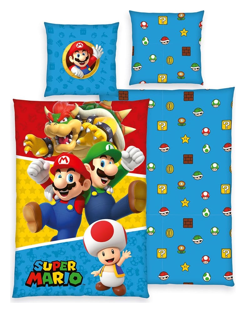 Pokémon Bettwäsche Super Mario (Mario, Luigi, Toad, Bowser) 135 x 200 cm - Preorder - ETA: 28.12.2026