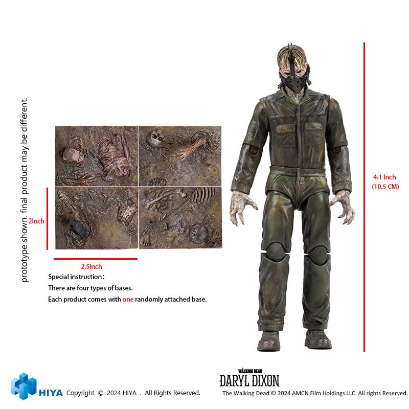 The Walking Dead Exquisite Mini Actionfigur 1/18 Daryl Dixon Dark Eyes Walker 11 cm - Preorder - ETA: 20.11.2025