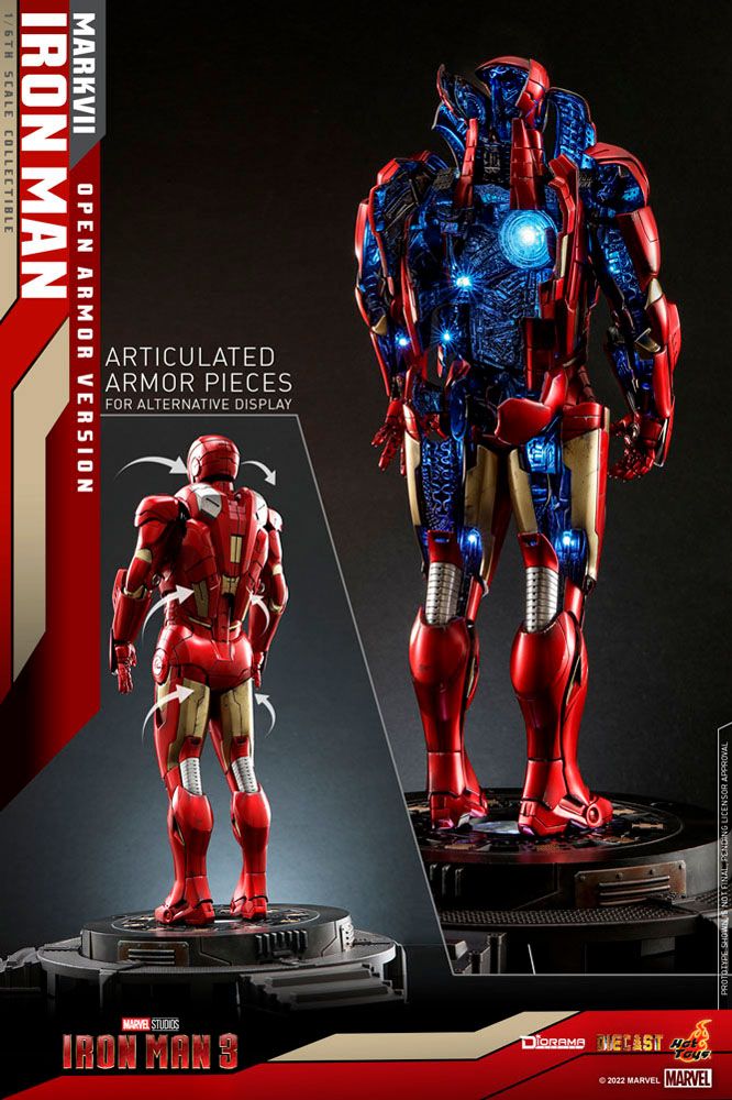 Iron Man 3 Diorama 1/6 Iron Man Mark VII (Open Armor Version) 32 cm - Versand: 5-7 Tage nach Bestellung