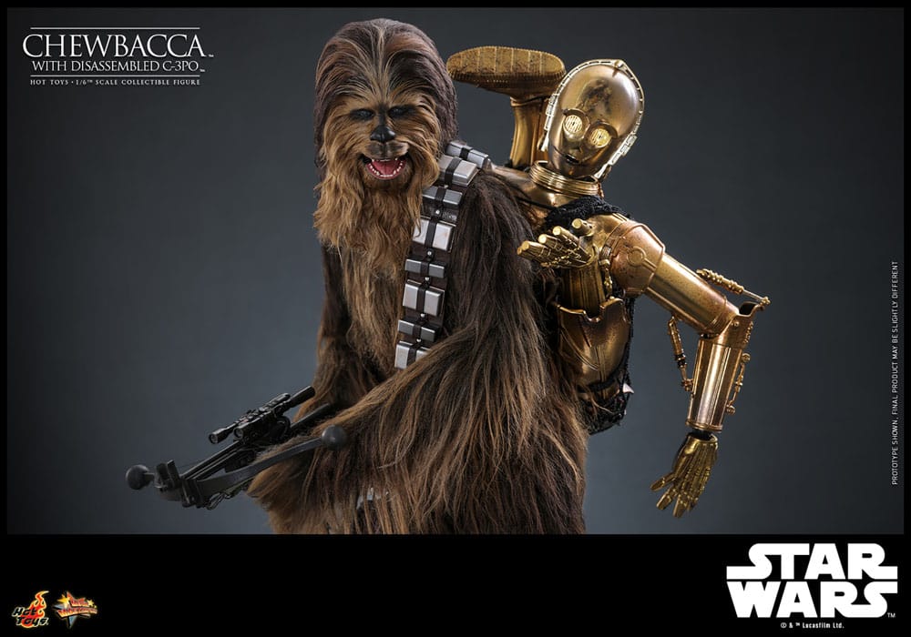 Star Wars Episode V Movie Masterpiece Actionfigur 1/6 Chewbacca with Disassembled C-3PO 36 cm - Preorder - ETA: 25.11.2025