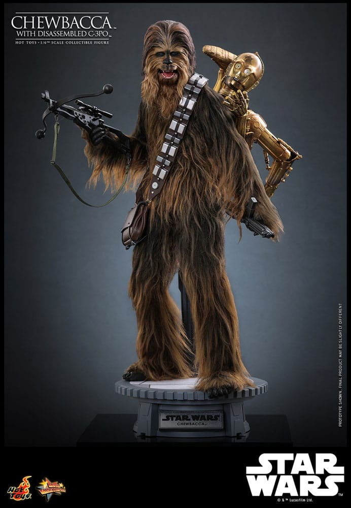 Star Wars Episode V Movie Masterpiece Actionfigur 1/6 Chewbacca with Disassembled C-3PO 36 cm - Preorder - ETA: 25.11.2025