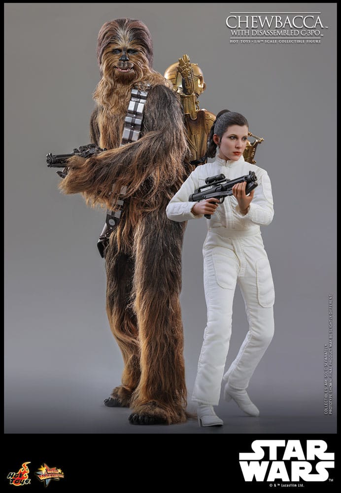 Star Wars Episode V Movie Masterpiece Actionfigur 1/6 Chewbacca with Disassembled C-3PO 36 cm - Preorder - ETA: 25.11.2025