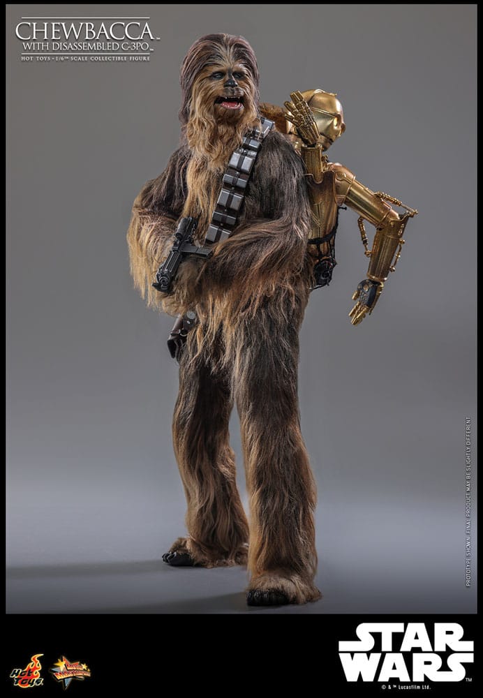 Star Wars Episode V Movie Masterpiece Actionfigur 1/6 Chewbacca with Disassembled C-3PO 36 cm - Preorder - ETA: 25.11.2025
