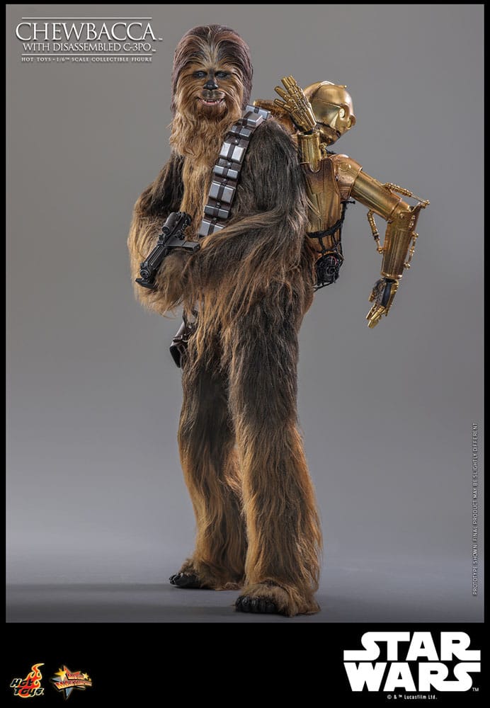 Star Wars Episode V Movie Masterpiece Actionfigur 1/6 Chewbacca with Disassembled C-3PO 36 cm - Preorder - ETA: 25.11.2025