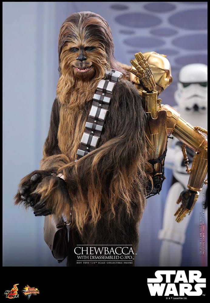 Star Wars Episode V Movie Masterpiece Actionfigur 1/6 Chewbacca with Disassembled C-3PO 36 cm - Preorder - ETA: 25.11.2025
