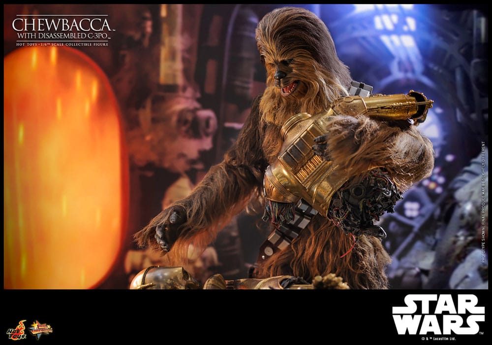 Star Wars Episode V Movie Masterpiece Actionfigur 1/6 Chewbacca with Disassembled C-3PO 36 cm - Preorder - ETA: 25.11.2025