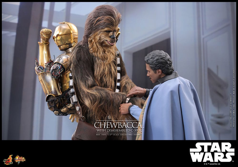 Star Wars Episode V Movie Masterpiece Actionfigur 1/6 Chewbacca with Disassembled C-3PO 36 cm - Preorder - ETA: 25.11.2025