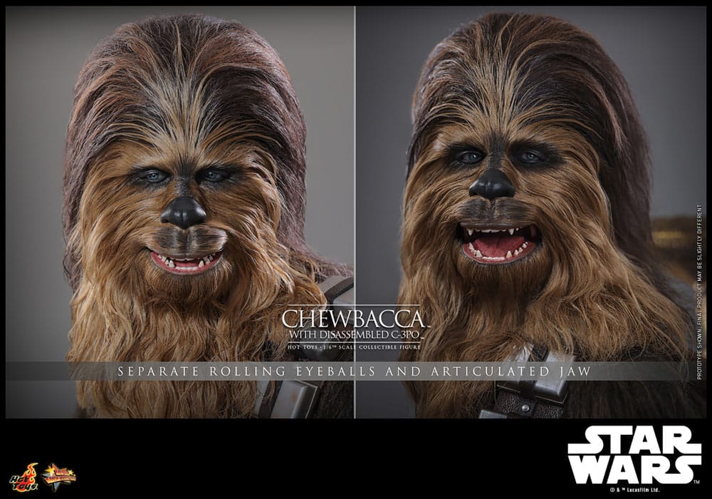 Star Wars Episode V Movie Masterpiece Actionfigur 1/6 Chewbacca with Disassembled C-3PO 36 cm - Preorder - ETA: 25.11.2025