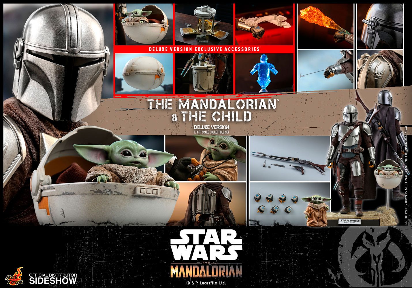 Star Wars The Mandalorian Actionfiguren Doppelpack 1/6 The Mandalorian & The Child Deluxe 30 cm - Preorder - ETA: 25.03.2027