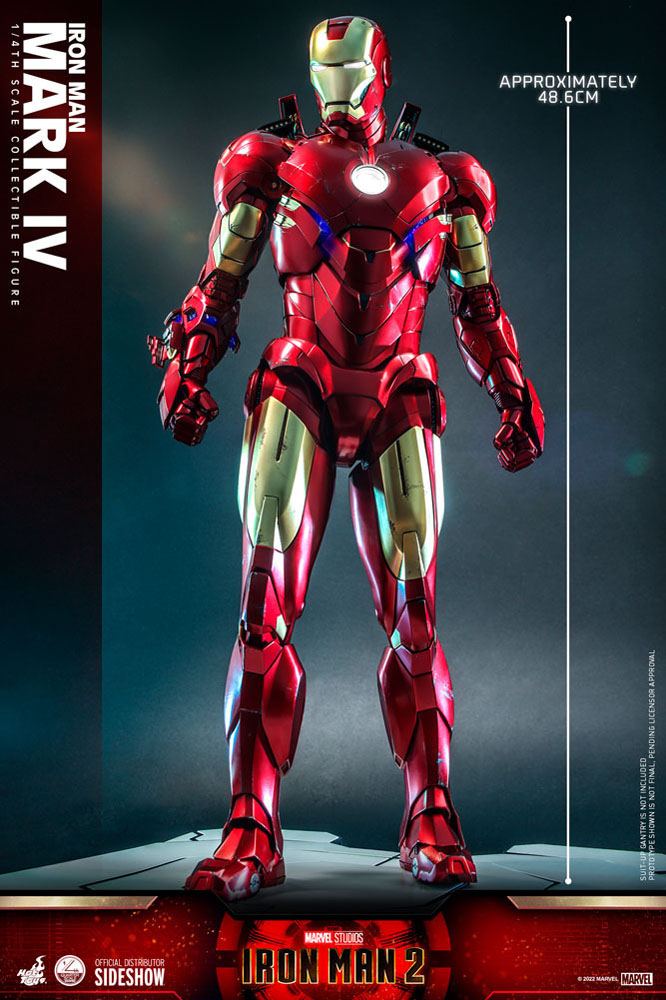 Iron Man 2 Actionfigur 1/4 Iron Man Mark IV 49 cm - Versand: 5-7 Tage nach Bestellung