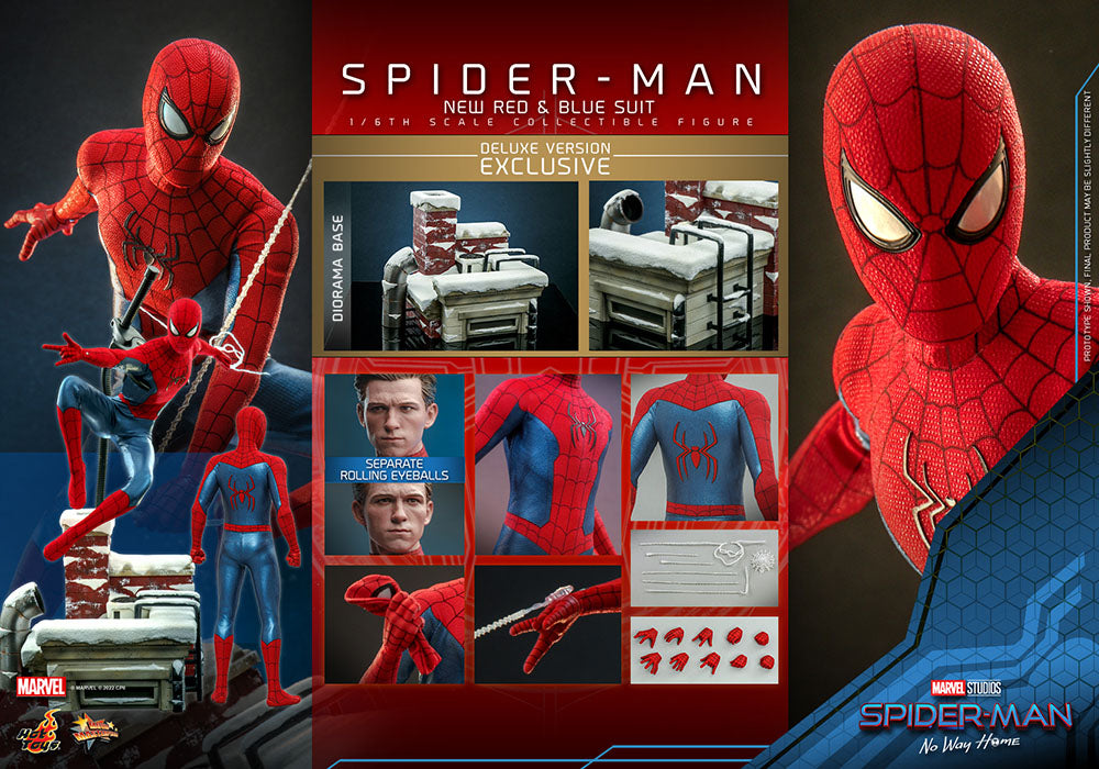 Spider-Man: No Way Home Movie Masterpiece Actionfigur 1/6 Spider-Man (New Red and Blue Suit) (Deluxe Version) 28 cm - Versand: 5-7 Tage nach Bestellung