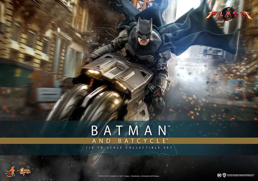 The Flash Movie Masterpiece Actionfigur mit Fahrzeug 1/6 Batman & Batcycle Set 30 cm - Preorder - ETA: 25.12.2025