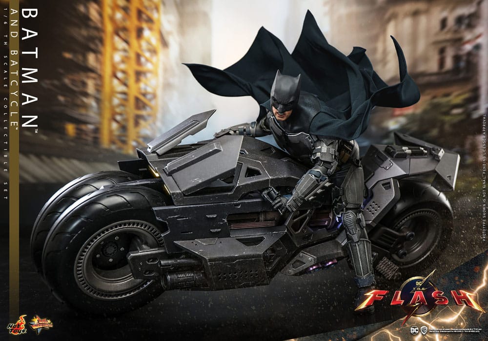 The Flash Movie Masterpiece Actionfigur mit Fahrzeug 1/6 Batman & Batcycle Set 30 cm - Preorder - ETA: 25.12.2025