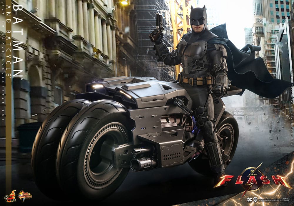 The Flash Movie Masterpiece Actionfigur mit Fahrzeug 1/6 Batman & Batcycle Set 30 cm - Preorder - ETA: 25.12.2025