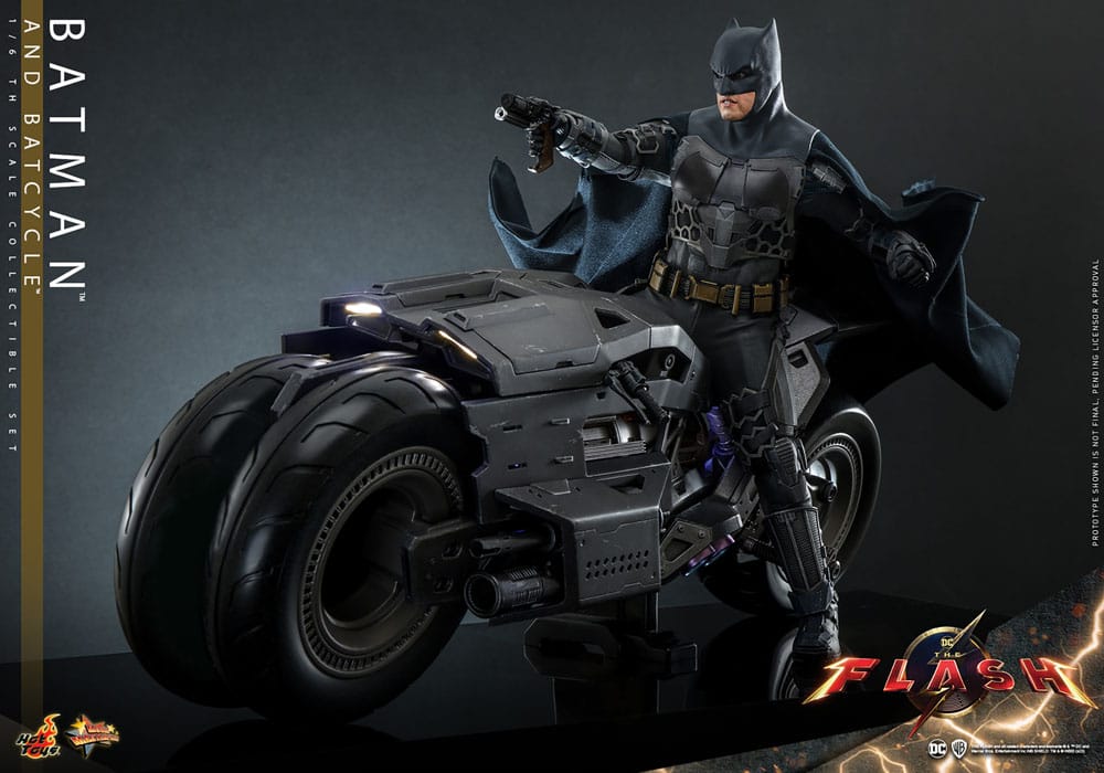 The Flash Movie Masterpiece Actionfigur mit Fahrzeug 1/6 Batman & Batcycle Set 30 cm - Preorder - ETA: 25.12.2025