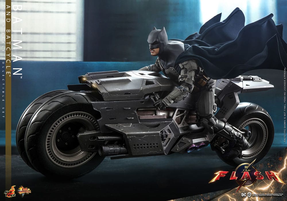 The Flash Movie Masterpiece Actionfigur mit Fahrzeug 1/6 Batman & Batcycle Set 30 cm - Preorder - ETA: 25.12.2025