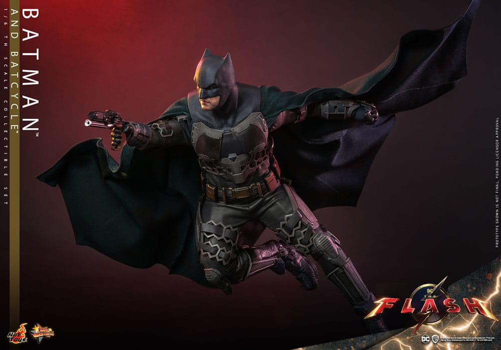 The Flash Movie Masterpiece Actionfigur mit Fahrzeug 1/6 Batman & Batcycle Set 30 cm - Preorder - ETA: 25.12.2025