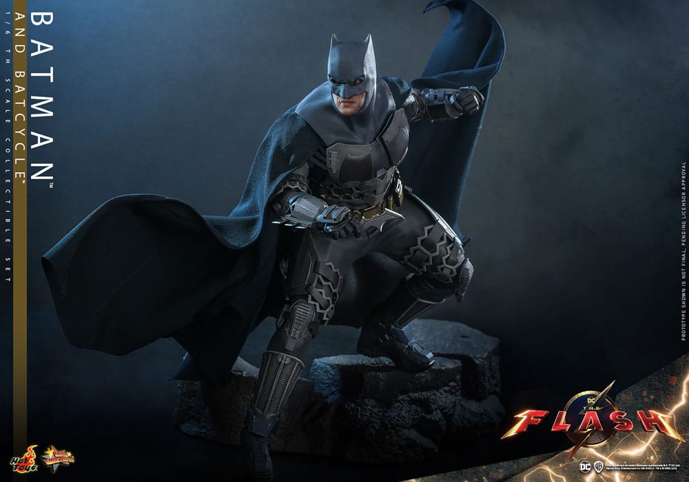 The Flash Movie Masterpiece Actionfigur mit Fahrzeug 1/6 Batman & Batcycle Set 30 cm - Preorder - ETA: 25.12.2025