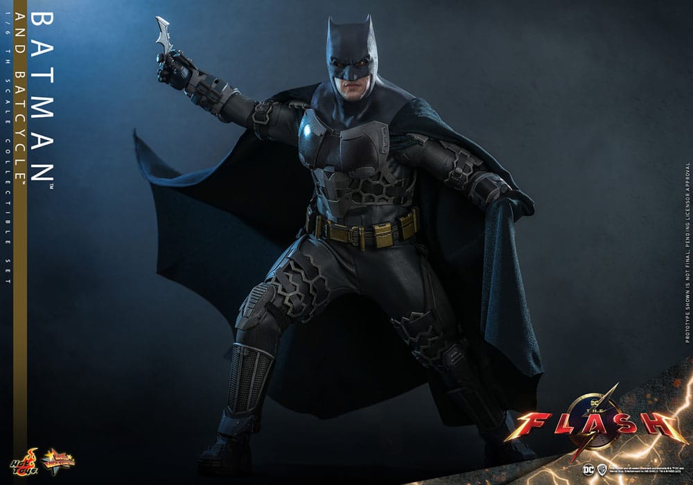 The Flash Movie Masterpiece Actionfigur mit Fahrzeug 1/6 Batman & Batcycle Set 30 cm - Preorder - ETA: 25.12.2025
