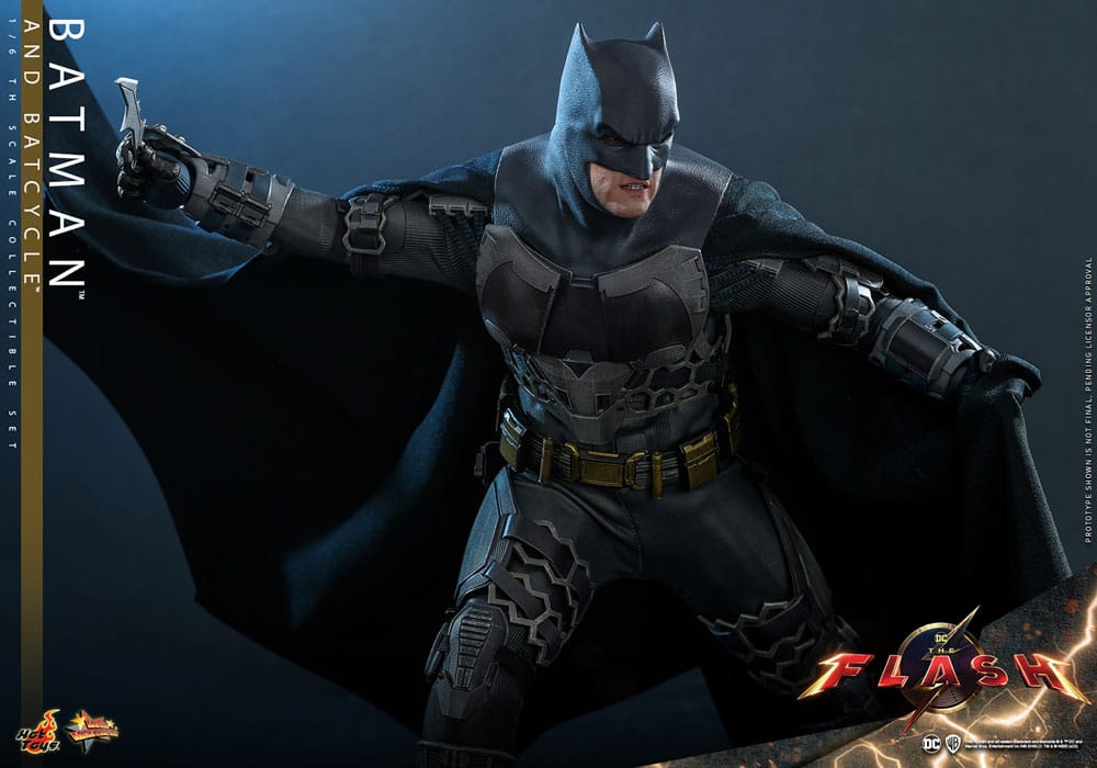 The Flash Movie Masterpiece Actionfigur mit Fahrzeug 1/6 Batman & Batcycle Set 30 cm - Preorder - ETA: 25.12.2025