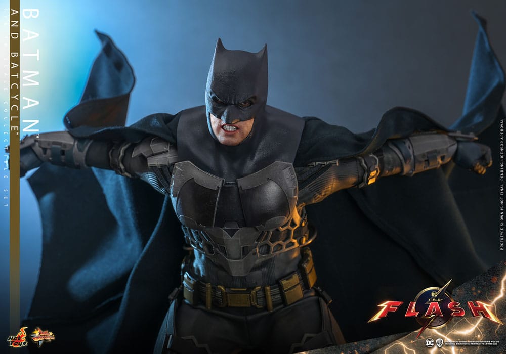 The Flash Movie Masterpiece Actionfigur mit Fahrzeug 1/6 Batman & Batcycle Set 30 cm - Preorder - ETA: 25.12.2025