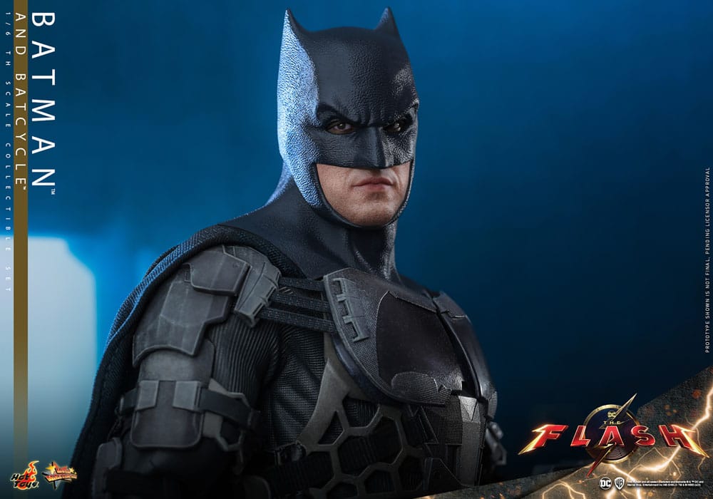 The Flash Movie Masterpiece Actionfigur mit Fahrzeug 1/6 Batman & Batcycle Set 30 cm - Preorder - ETA: 25.12.2025