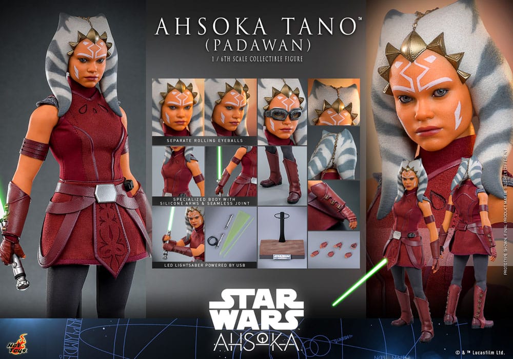 Star Wars: Ahsoka Actionfigur 1/6 Ahsoka Tano (Padawan) 27 cm - Versand: 5-7 Tage nach Bestellung