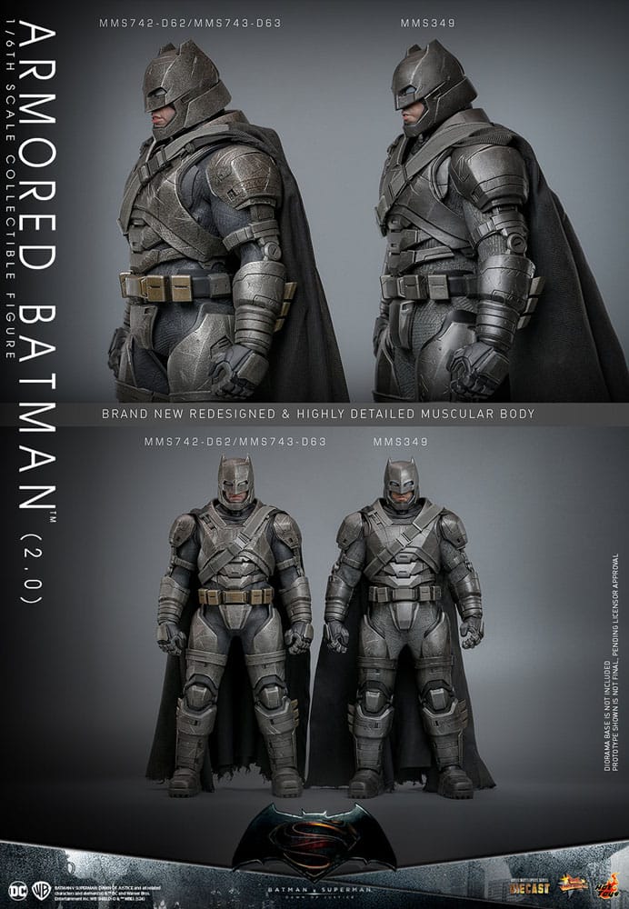 Batman v Superman: Dawn of Justice Movie Masterpiece Actionfigur 1/6 Armored Batman 2.0 33 cm - Preorder - ETA: 25.08.2025