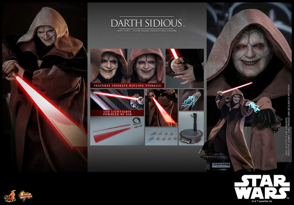 Star Wars Movie Masterpiece Actionfigur 1/6 Darth Sidious 29 cm - Preorder - ETA: 25.11.2026
