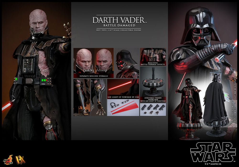 Star Wars Actionfigur 1/6 Darth Vader (Battle Damaged) 35 cm - Preorder - ETA: 25.11.2025