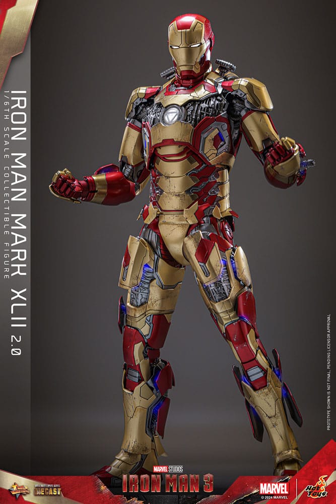 Iron Man 3 Movie Masterpiece Diecast Actionfigur 1/6 Iron Man Mark XLII (2.0) 32 cm - Preorder - ETA: 25.11.2025