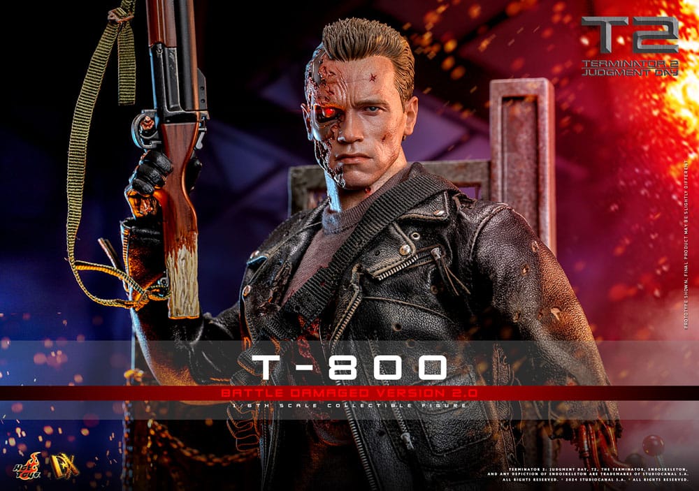 Terminator 2 Movie Masterpiece Actionfigur 1/6 T-800 Battle Damaged Version 2.0 32 cm - Preorder - ETA: 25.12.2025